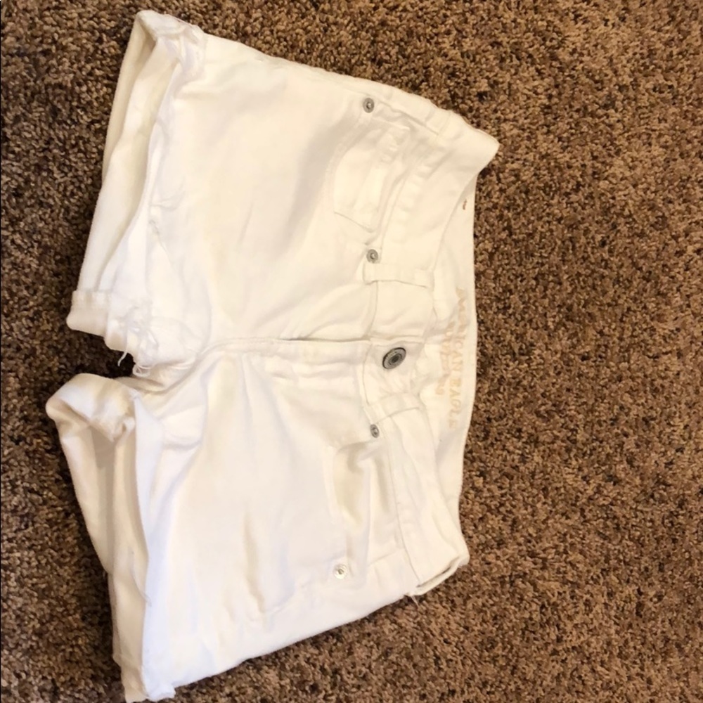 American Eagle White Jean Shorts